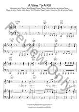 A View To A Kill piano sheet music cover